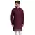 Maroon embroidered georgette men-kurtas