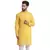 Yellow embroidered georgette men-kurtas