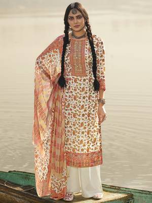 Off white digital print pure silk salwar 1
