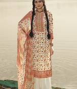 Off white digital print pure silk salwar