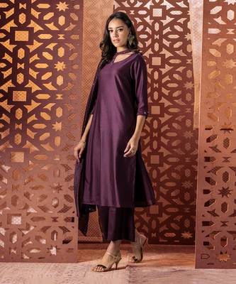 CHOCO Chanderi kurta with pant and dupatta 2