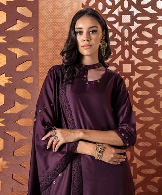 CHOCO Chanderi kurta with pant and dupatta 4