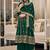 Georgette Heavy Designer Embroidery Work Salwaar Kameez In Ethnic Green Colour
