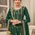 Georgette Heavy Designer Embroidery Work Salwaar Kameez In Ethnic Green Colour
