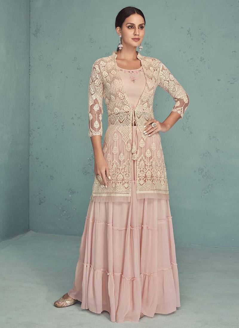 Beautiful Pink Colour Salwaar Kameez With Heavy Work