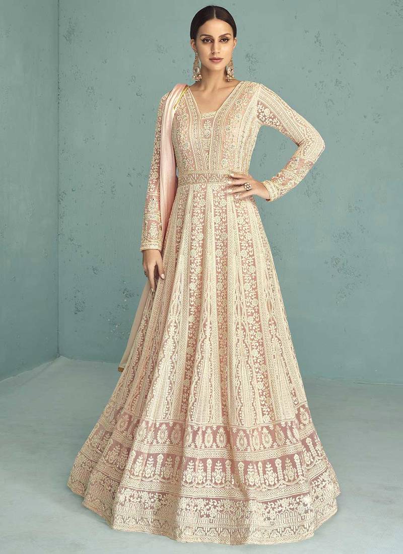 Fancy Pink Colour Heavy Party Wear Ethnic Dress