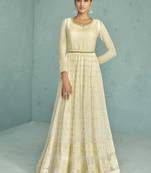 Amazing Off White Colour Dress For Party Wear In Georgette Fabric