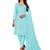 Beautiful Sky Blue Colour Cotton Dress With Sober Embroidery Work