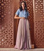 Pink Crop Top & skirt