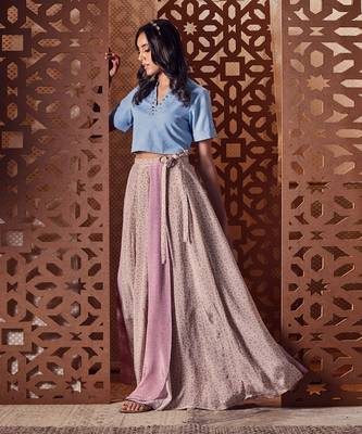 Pink Crop Top & skirt 2