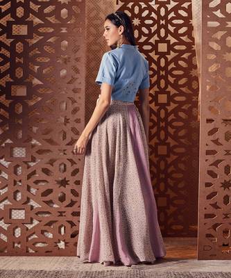 Pink Crop Top & skirt 4