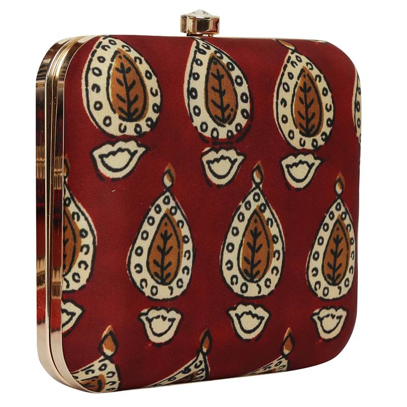 Worthy Enterprises Amazing Printed Clutch for Womens & Girls (RED)