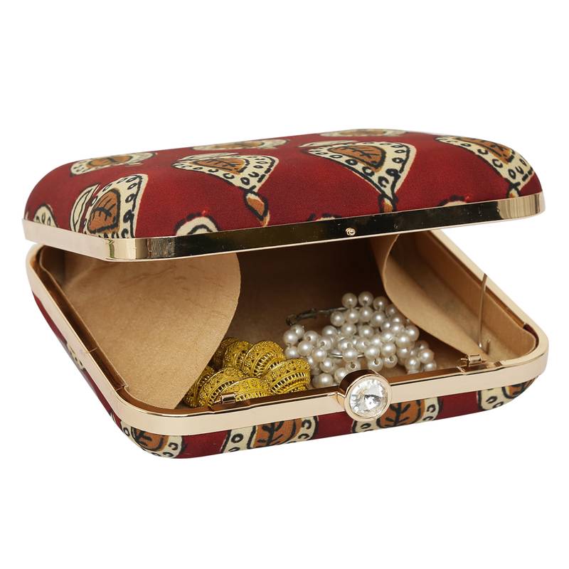 Worthy Enterprises Amazing Printed Clutch for Womens & Girls (RED)