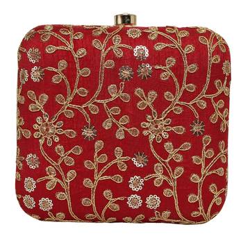 Worthyy Enterprises Embroidered Party Clutch For Women 1