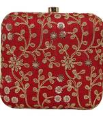 Worthyy Enterprises Embroidered Party Clutch For Women