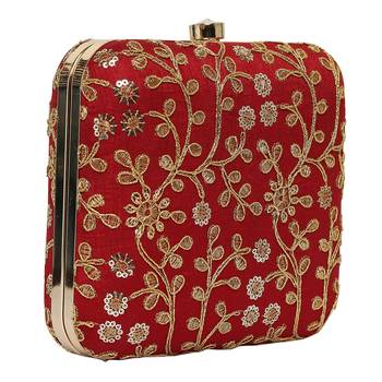 Worthyy Enterprises Embroidered Party Clutch For Women 2