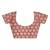 Beige printed chiffon saree with blouse