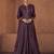 Purple embroidered georgette salwar