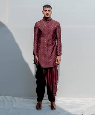 Rambler Maroon Men Kurta Set 1