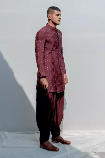 Rambler Maroon Men Kurta Set