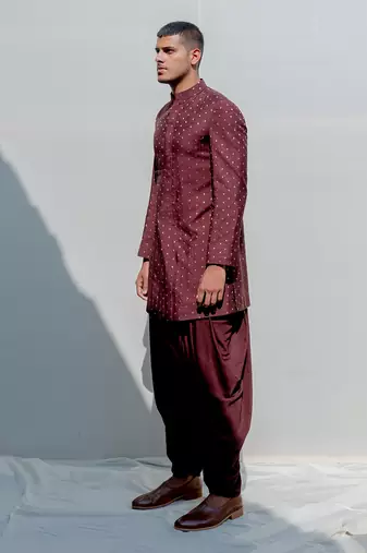 Rambler Maroon Men Kurta Set