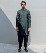 Vagabong Bottle Green Men Kurta Set