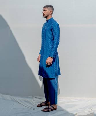 Bedoiun Turquoise Men Kurta 2