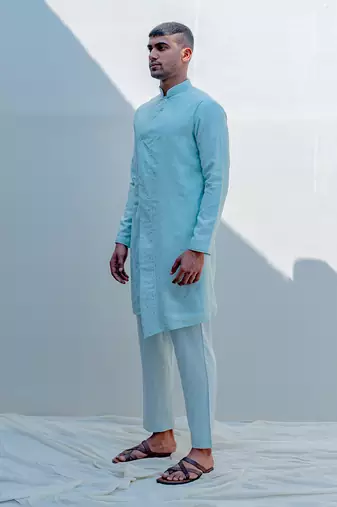 Drifter Mint Green Men Kurta