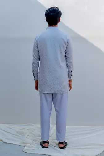 Tramp Grey Men Kurta