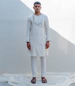 Mirjai Off White Men Kurta 