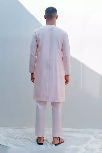 Miraj Peach Men Kurta