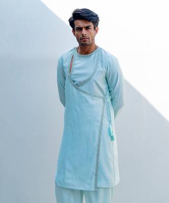 Mirajia Mint Green Men Kurta 5