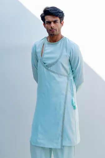 Mirajia Mint Green Men Kurta