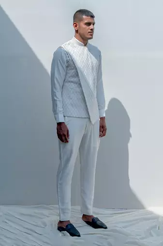 Gitano Milky White Men Kurta