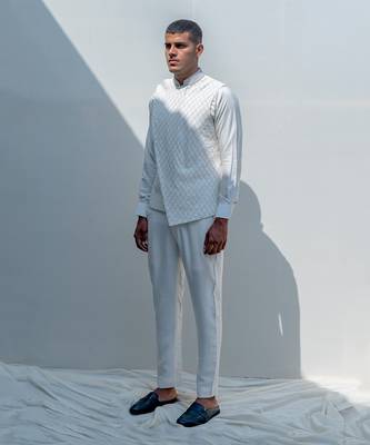 Gitano Milky White Men Kurta 3