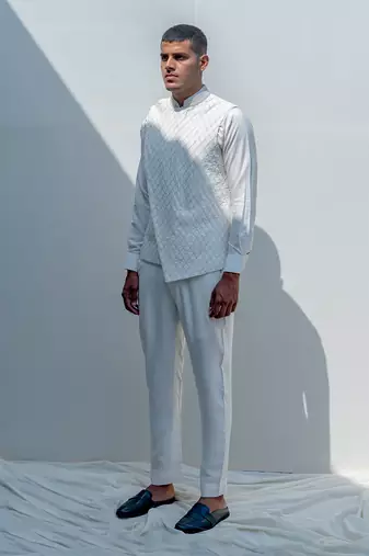 Gitano Milky White Men Kurta