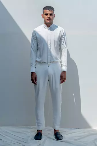 Gitano Milky White Men Kurta