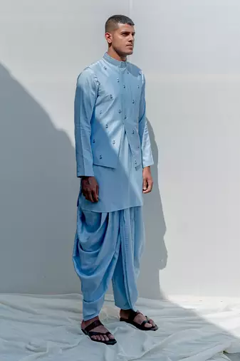 Esteem Light Blue Men Kurta