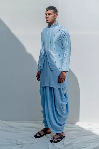 Esteem Light Blue Men Kurta