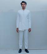 Alabaster Short Indo Western Jacket Set