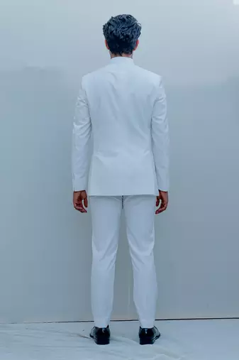 Alabaster Short Indo Western Jacket Set