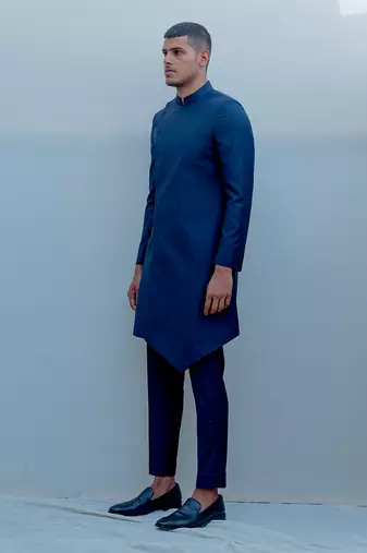 Ultramarine Long Indo Western Jacket Set