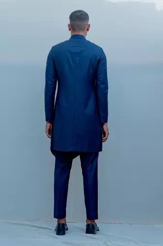 Ultramarine Long Indo Western Jacket Set
