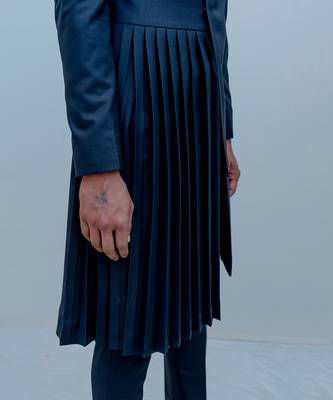 Stygian Long Indo Western Jacket Set 3