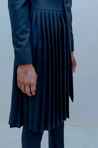 Stygian Long Indo Western Jacket Set