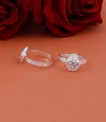 Lovely Stylish Adjustable Foot Finger Ring  Alloy Silver Plated Toe Ring