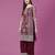 Net Salwar Palazzo Suit Wine