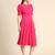 Pink woven polyester long-dresses