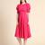 Pink woven polyester long-dresses