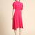 Pink woven polyester long-dresses
